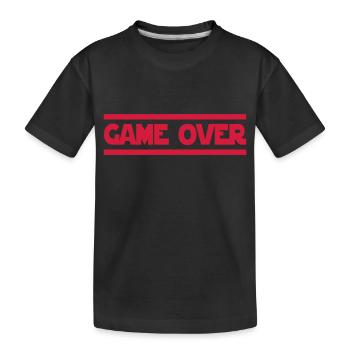 Game Over - Kinder Premium Bio T-Shirt - Schwarz - Vorne