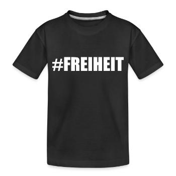 Freiheit - Kinder Premium Bio T-Shirt - Schwarz - Vorne