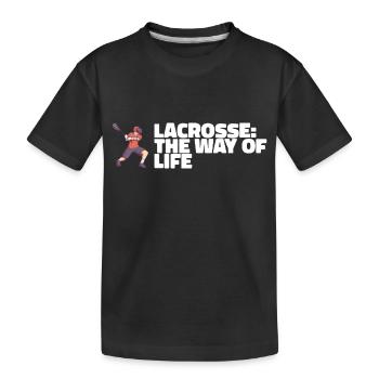 LACROSSE: THE WAY OF LIFE Geschenke - Kinder Premium Bio T-Shirt - Schwarz - Vorne