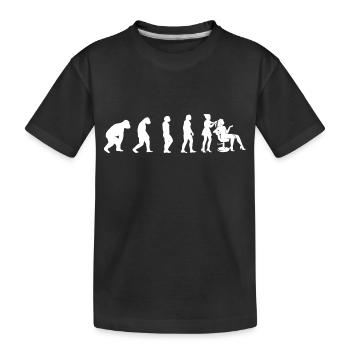 Frisses ciseaux coiffeur evolution femme fille - T-shirt bio Premium Enfant - noir - Devant