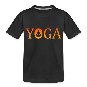 yoga Yoga - Kinder Premium Bio T-Shirt - Schwarz - Vorne