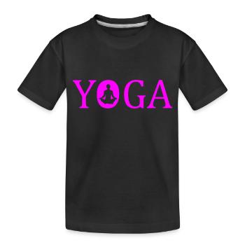 Yoga yoga - Kinder Premium Bio T-Shirt - Schwarz - Vorne