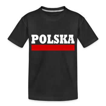 Polska - Kids' Premium Organic T-Shirt - black - Front