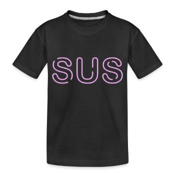 Sus - Youth Word - Kids' Premium Organic T-Shirt - black - Front