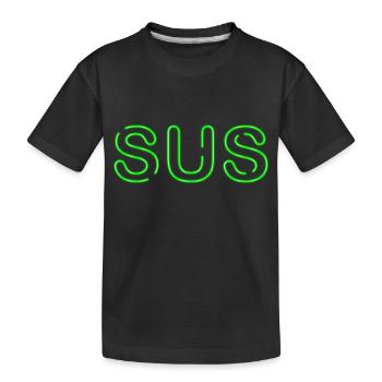 Sus - Youth Word - Kids' Premium Organic T-Shirt - black - Front