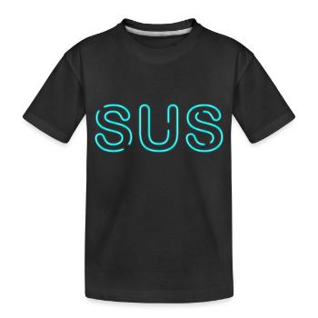 Sus - Youth Word - Kids' Premium Organic T-Shirt - black - Front