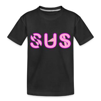 Sus - Youth Word - Kids' Premium Organic T-Shirt - black - Front