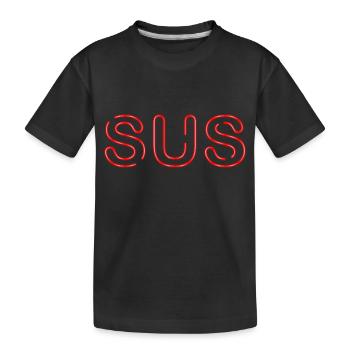 Sus - Youth Word - Kids' Premium Organic T-Shirt - black - Front