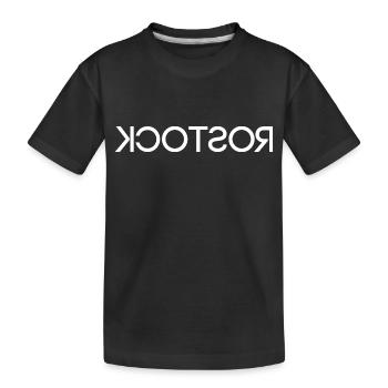 Rostock - Hansestadt - Ostsee - seitenverkehrt - Kinder Premium Bio T-Shirt - Schwarz - Vorne