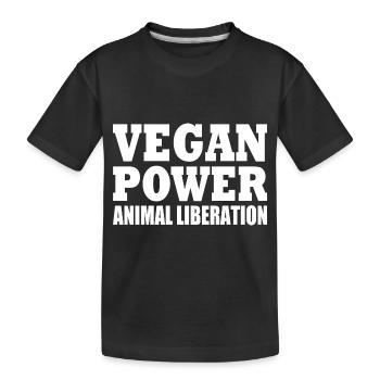 Vegan power animal liberation - T-shirt bio Premium Enfant - noir - Devant
