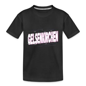 Gelsenkirchen Germany Stadt Schrift Heimat - Kids' Premium Organic T-Shirt - black - Front