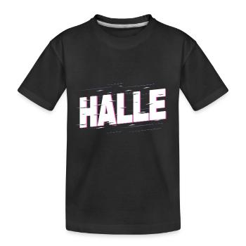 Halle Saale Germany City Font Home - Kids' Premium Organic T-Shirt - black - Front