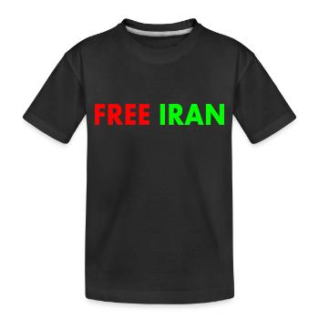 Free iran - T-shirt bio Premium Enfant - noir - Devant