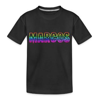 Marcos RS Arc-en-ciel - T-shirt bio Premium Enfant - noir - Devant