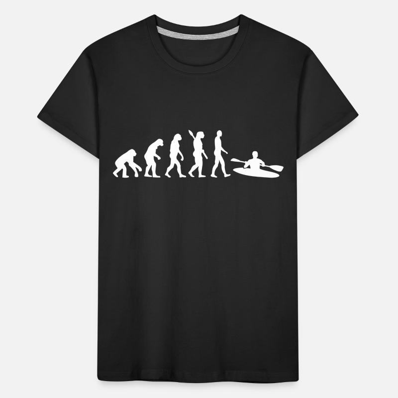 Evolution Graphic Kayaking Canoe Rowing Rower Padd Kinder Premium Bio T-Shirt