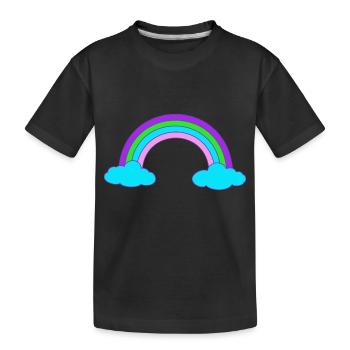 Happy Regenbogen Kinder Fantasy Kleinkind - Kinder Premium Bio T-Shirt - Schwarz - Vorne