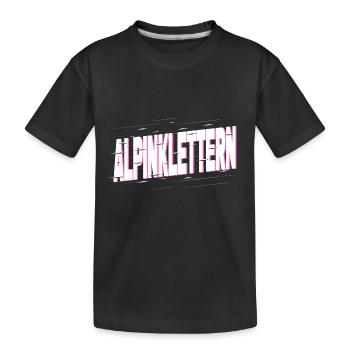Alpinklettern Klettern Kletterer Berge Natur - Kinder Premium Bio T-Shirt - Schwarz - Vorne