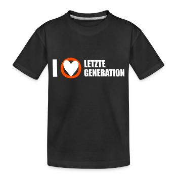Letzte Generation - Design 3 - Kinder Premium Bio T-Shirt - Schwarz - Vorne