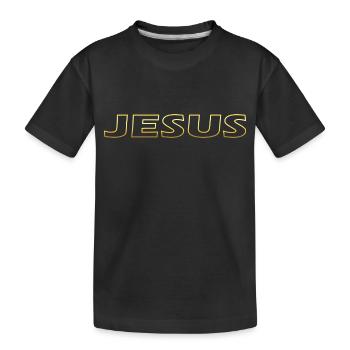 Jesus lettering - Kids' Premium Organic T-Shirt - black - Front