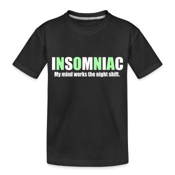 My mind works the night shift - Kids' Premium Organic T-Shirt - black - Front
