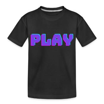 PLAY - das Piece für Gamer - Kinder Premium Bio T-Shirt - Schwarz - Vorne