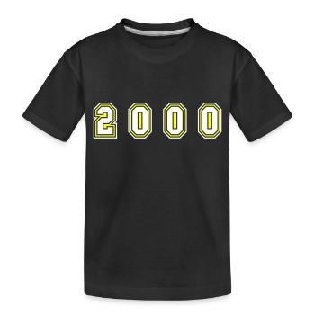 2000 year number - Kids' Premium Organic T-Shirt - black - Front