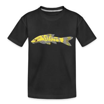 Zèbre oto, Poisson-chat tigre oto. Otocinclus cocama - T-shirt bio Premium Enfant - noir - Devant