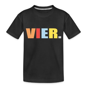 4. Geburtstag Geschenk B-day - Kinder Premium Bio T-Shirt - Schwarz - Vorne