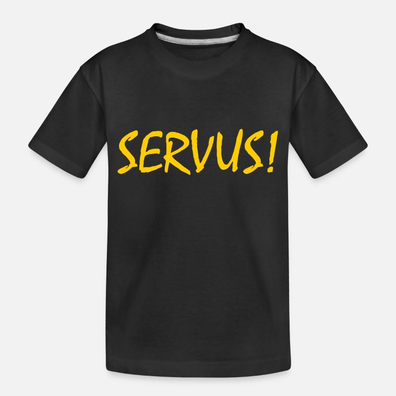 Servus - Kinder Premium Bio T-Shirt - Schwarz