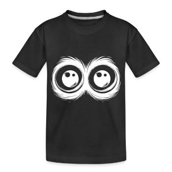 Drôles d’yeux avec un regard perçant - T-shirt bio Premium Enfant - noir - Devant