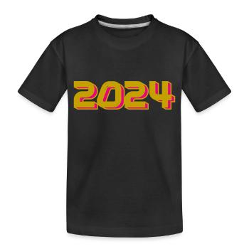 2024. ANNEE. BONNE ANNEE. SAINT SYLVESTRE - T-shirt bio Premium Enfant - noir - Devant