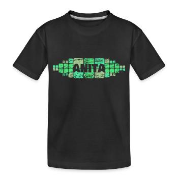 Anita as a mother - Kids' Premium Organic T-Shirt - black - Front