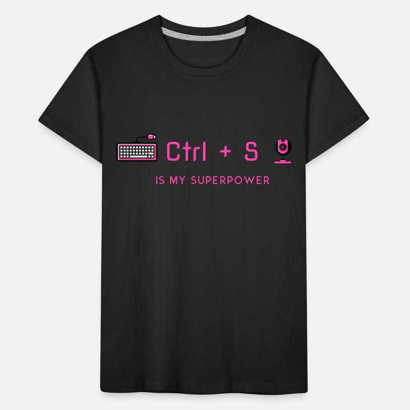 Ctrl+S est mon superpouvoir - Expert en programmation T-shirt bio Premium Enfant
