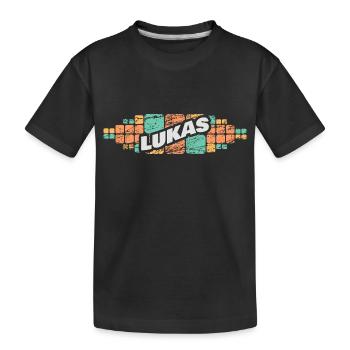 Gift for Lukas - Kids' Premium Organic T-Shirt - black - Front