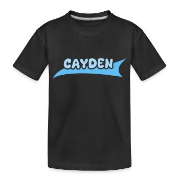 Cayden as a given name - Kids' Premium Organic T-Shirt - black - Front