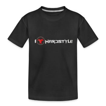 I love Hardstyle - Kinder Premium Bio T-Shirt - Schwarz - Vorne