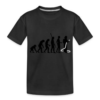 evolution_feuerwehr_b_2c - Kinder Premium Bio T-Shirt - Schwarz - Vorne