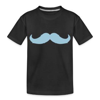 Moustache - Kids' Premium Organic T-Shirt - black - Front
