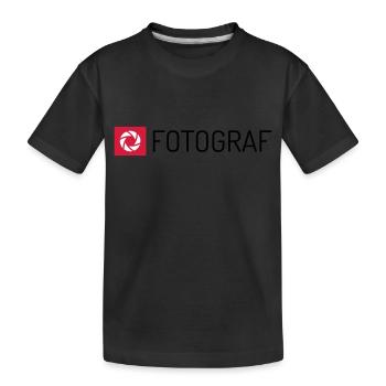Fotograf - Kinder Premium Bio T-Shirt - Schwarz - Vorne