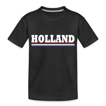 Holland flag - Kids' Premium Organic T-Shirt - black - Front