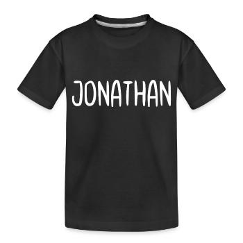 Jonathan Custom Name Schriftart Text Geburtstag - Kinder Premium Bio T-Shirt - Schwarz - Vorne
