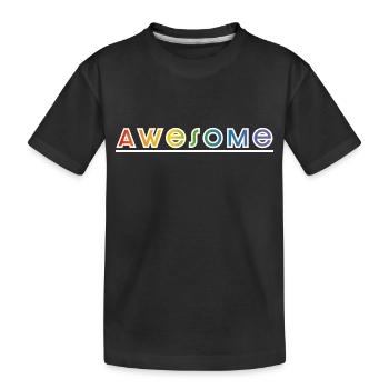 superbe chemise noire arc-en-ciel - T-shirt bio Premium Enfant - noir - Devant