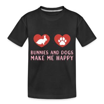 Rabbit Rabbit - Kids' Premium Organic T-Shirt - black - Front