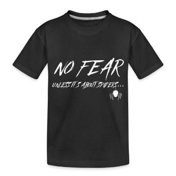 No Fear - Kids' Premium Organic T-Shirt - black - Front