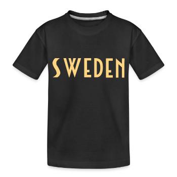 Schweden - Kinder Premium Bio T-Shirt - Schwarz - Vorne