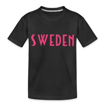 Sweden - Kids' Premium Organic T-Shirt - black - Front