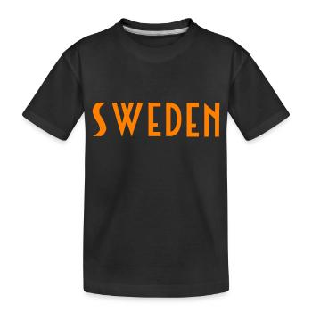 Sweden - Kids' Premium Organic T-Shirt - black - Front