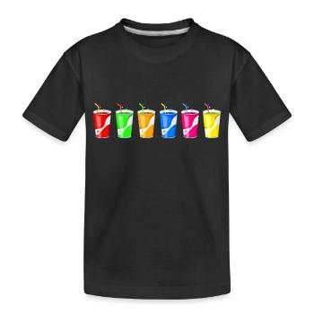 Flavored Fruity Soda Drinks - Kids' Premium Organic T-Shirt - black - Front