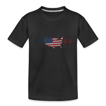 Amerika America - Kinder Premium Bio T-Shirt - Schwarz - Vorne