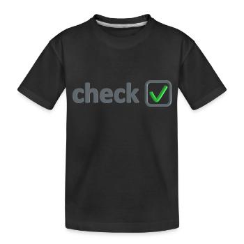 check box mit grünem haken alles ok - Kinder Premium Bio T-Shirt - Schwarz - Vorne